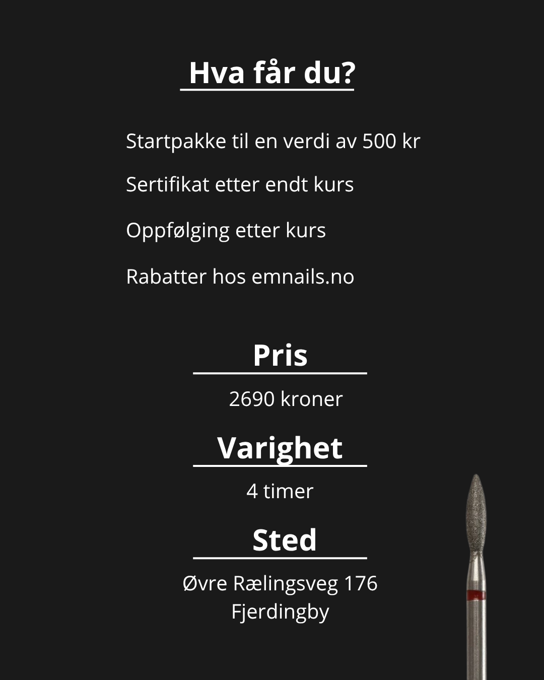 Kurs i elektrisk neglefil