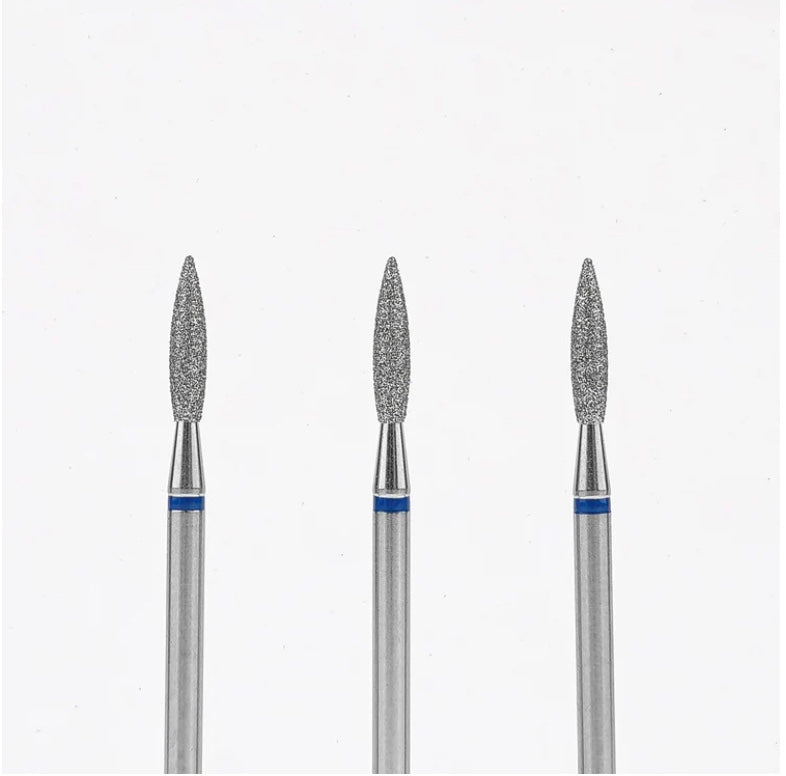 LUMORE Diamant bits, Flame 2,3 mm blå (spiss)