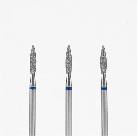 LUMORE Diamant bits, Flame 2,3 mm blå (spiss)
