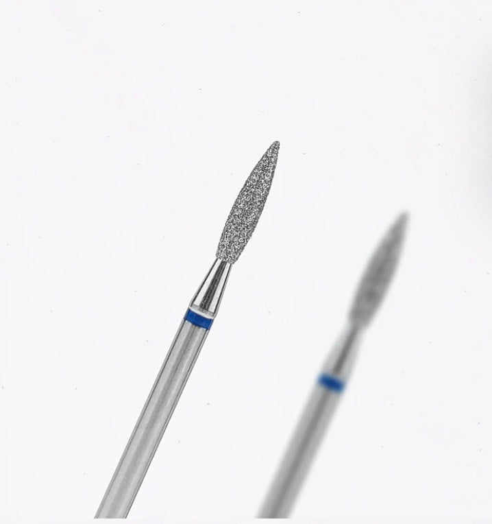 LUMORE Diamant bits, Flame 2,3 mm blå (spiss)